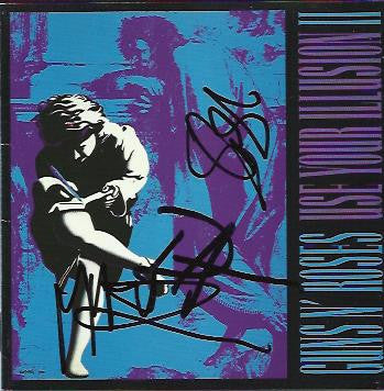 GUNS AND ROSES - Use Your Illusion II CD - Signed By SLASH, DUFF McKAGAN &amp; MATT SORUM