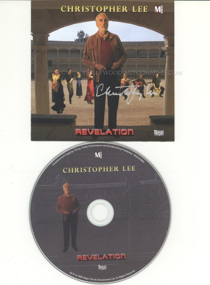 CHRISTOPHER LEE - Signed Revelation CD Sleeve