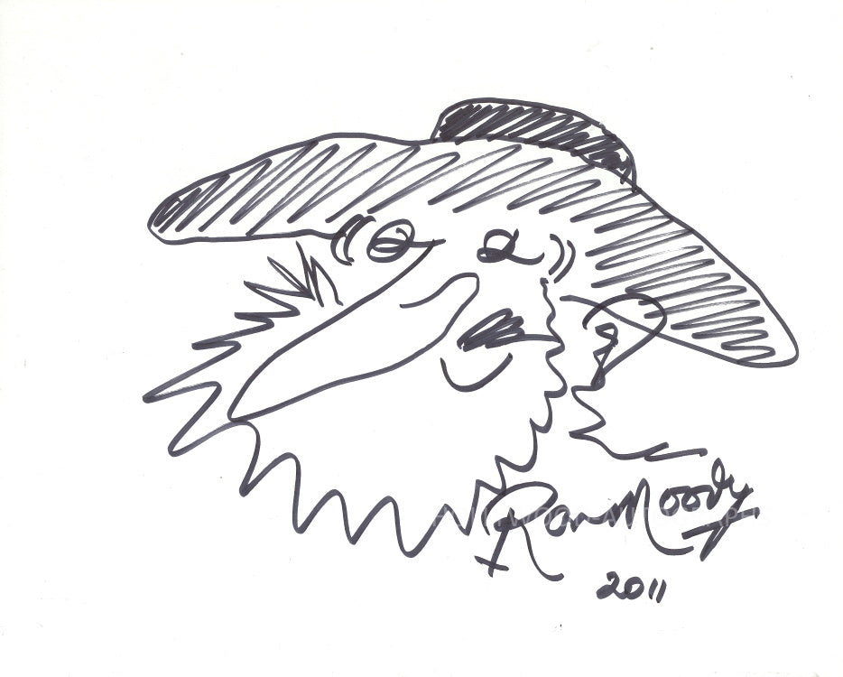 RON MOODY - Hand Drawn Sketch of Fagin From Oliver