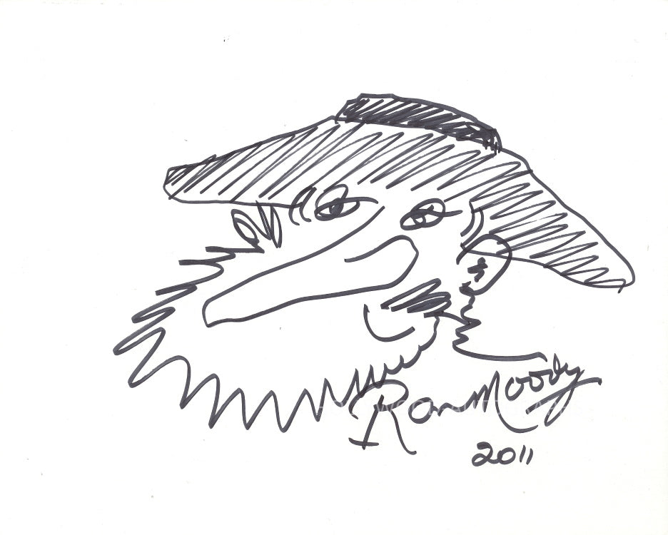 RON MOODY - Hand Drawn Sketch of Fagin From Oliver