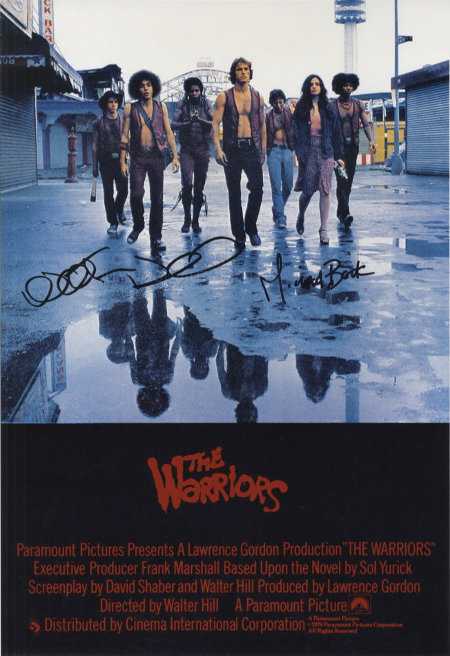 THE WARRIORS - Walter Hill And Michael Beck Dual Signed - 12"x16"