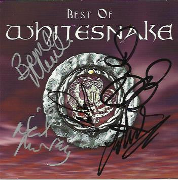 Whitesnake サイン入りCD WHITESNAKE - Best Of Whitesnake - Multi Signed CD – Hollywood