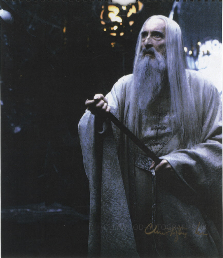 CHRISTOPHER LEE - The Lord Of The Rings 7.5" x 9" - SWAU Certified