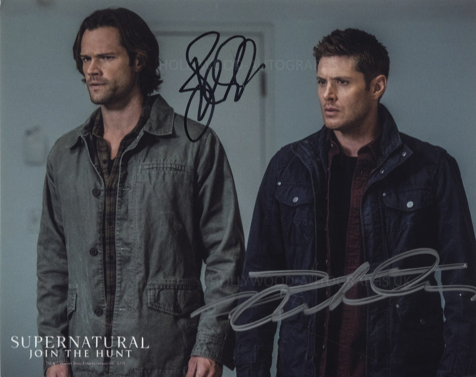 JENSEN ACKLES and JARED PADALECKI -  Supernatural Dual Signed