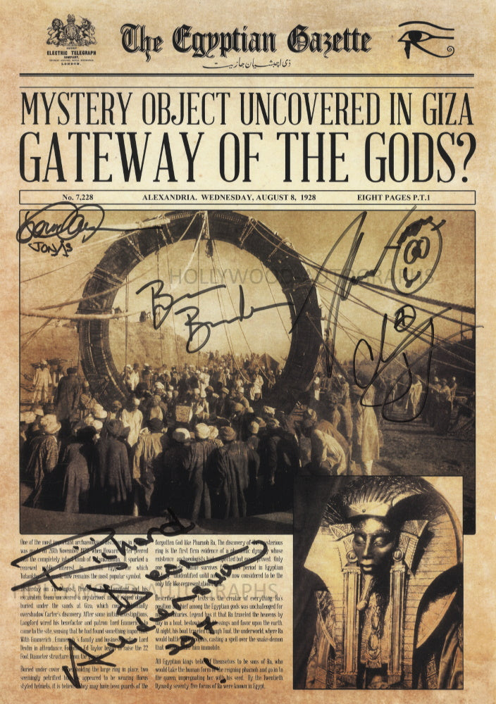 STARGATE - Signed by 5 - A3 Newspaper Homage Cover