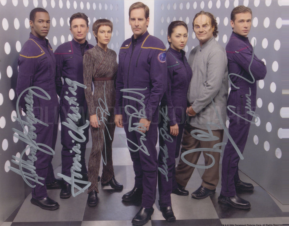 STAR TREK ENTERPRISE Fully Signed 8"x 10" Cast Photo