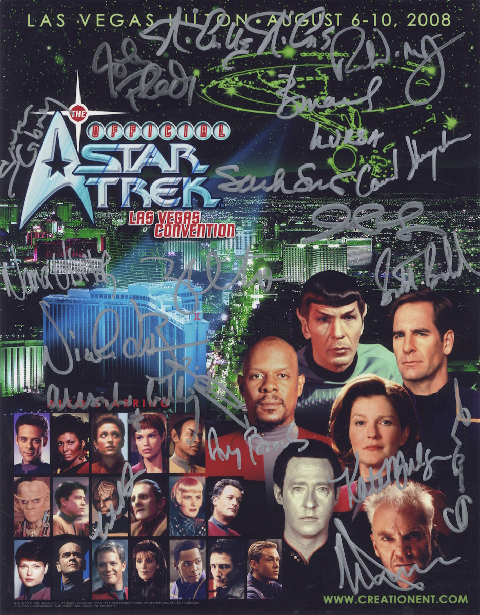 STAR TREK 2008 LAS VEGAS CONVENTION Multi Signed 11"x14" Poster