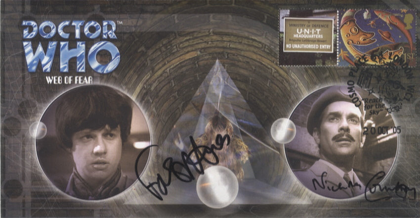 NICHOLAS COURTNEY and FRAZER HINES- Doctor Who Signed Cover