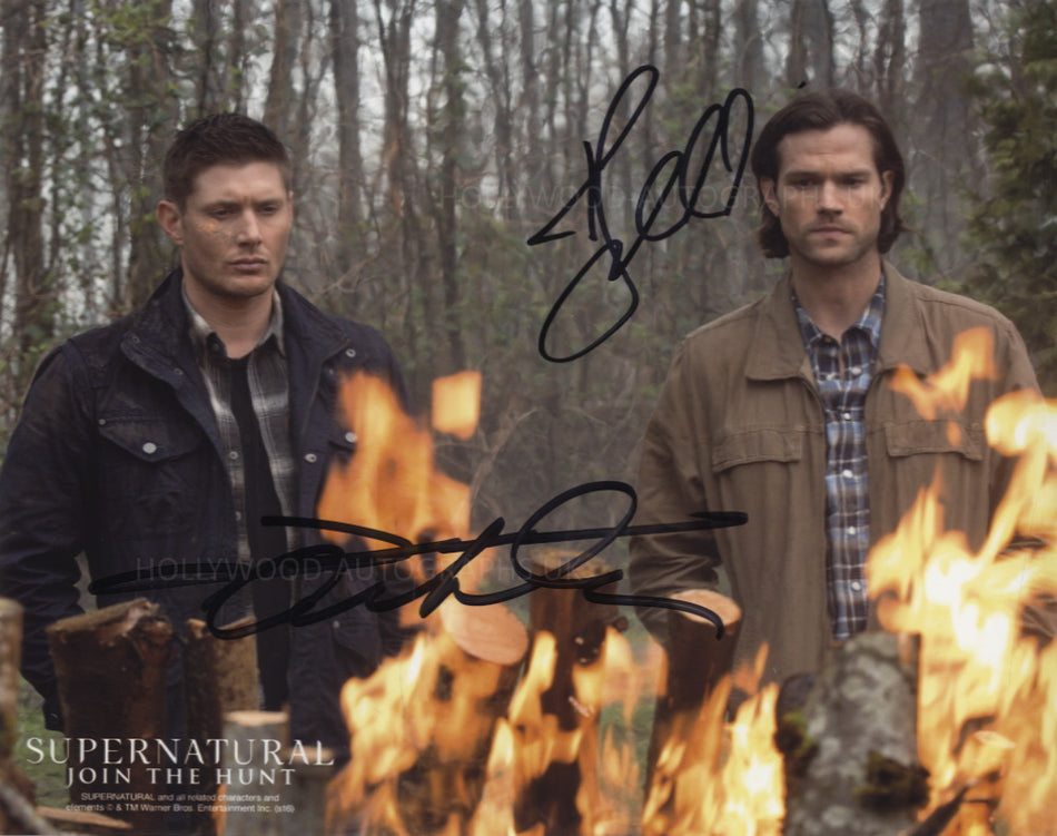 JENSEN ACKLES and JARED PADALECKI -  Supernatural Dual Signed