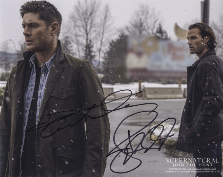 JENSEN ACKLES and JARED PADALECKI -  Supernatural Dual Signed