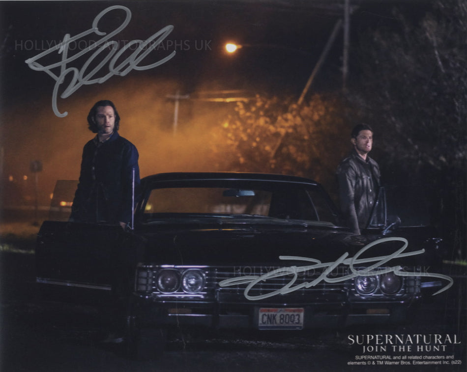 JENSEN ACKLES and JARED PADALECKI -  Supernatural Dual Signed