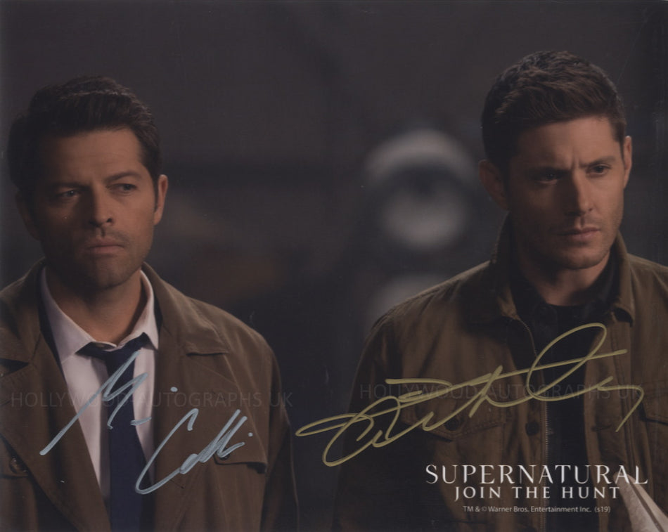 JENSEN ACKLES and MISHA COLLINS - Supernatural Dual Signed