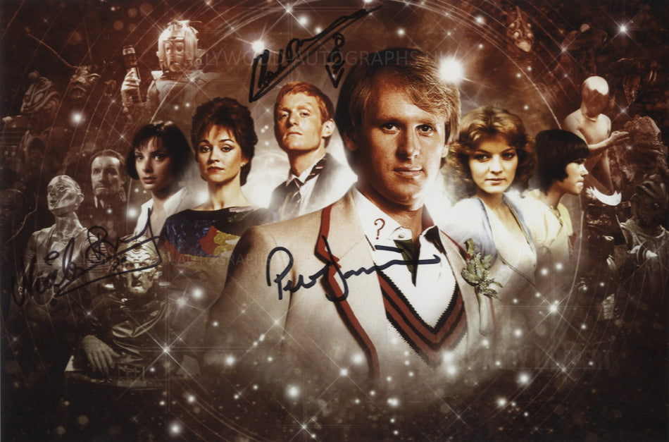 PETER DAVISON, MARK STRICKSON and NICOLA BRYANT - Doctor Who 8"x 12"