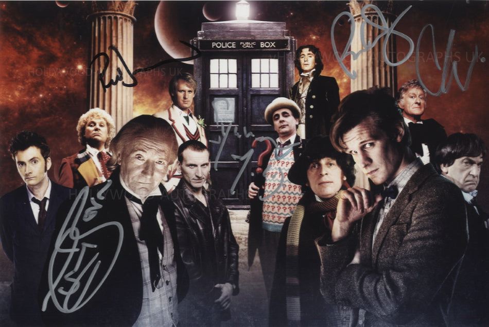 DOCTOR WHO  Multi Signed Cast Photo -  8"x 12"