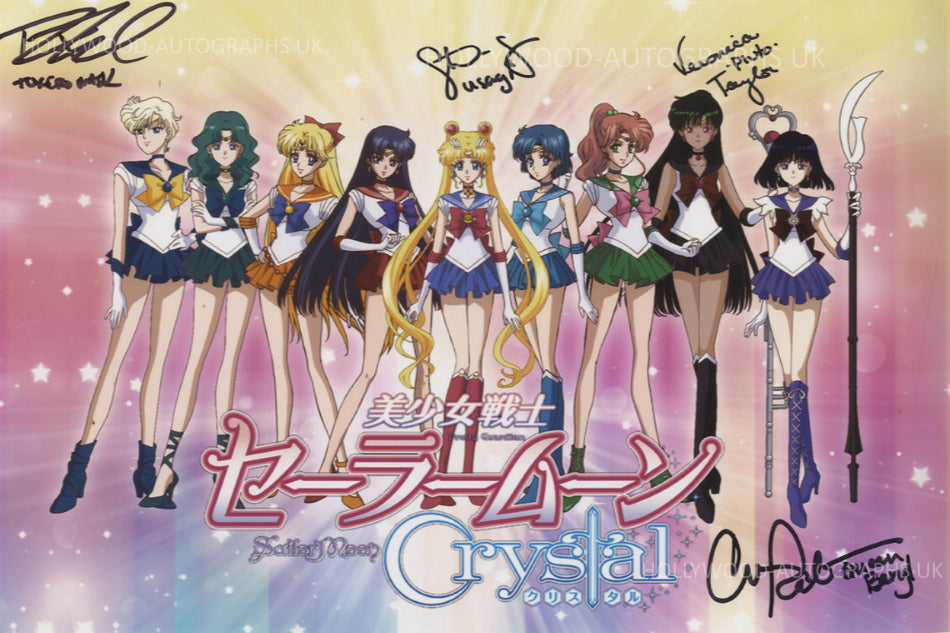 SAILOR MOON Multi Signed Cast Photo -  8"x 12"
