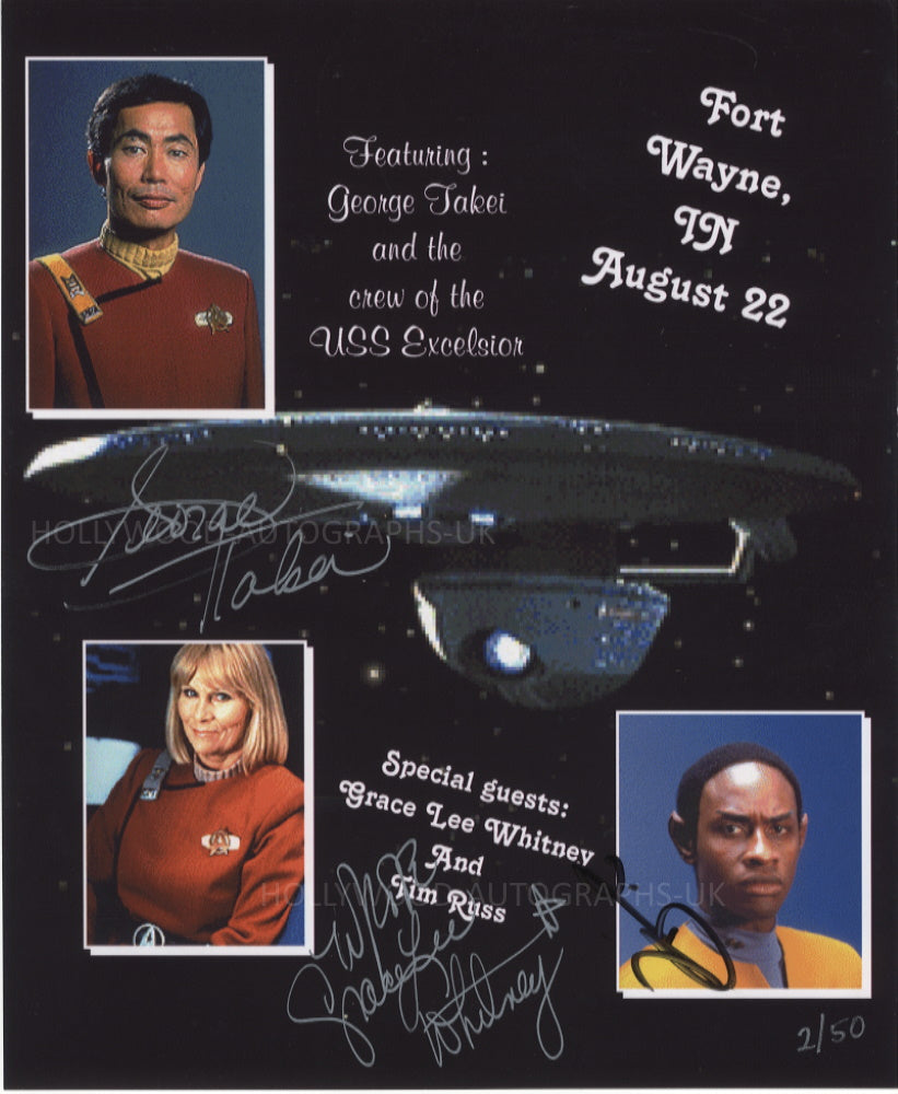 GRACE LEE WHITNEY, GEORGE TAKEI and TIM RUSS - Star Trek