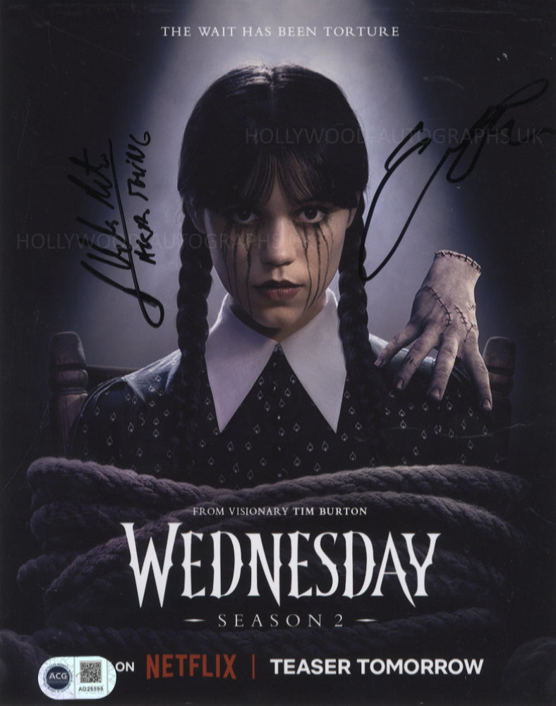 JENNA ORTEGA and VICTOR DOROBANTU - Wednesday - ACG Certified