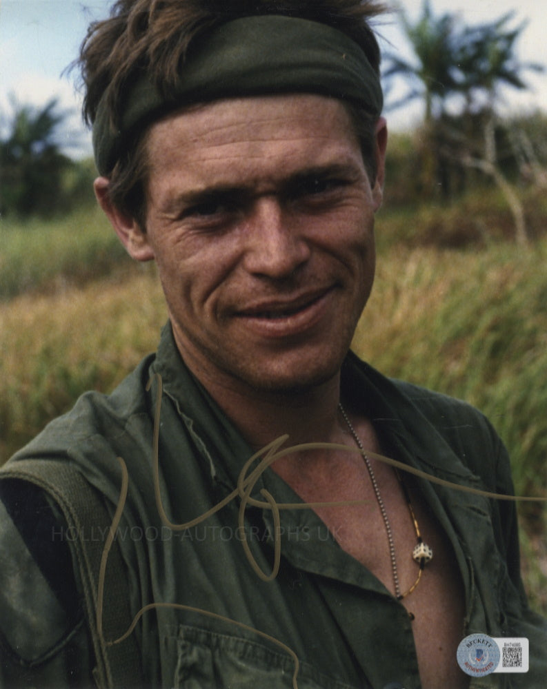 WILLEM DAFOE - Platoon - Beckett Certified