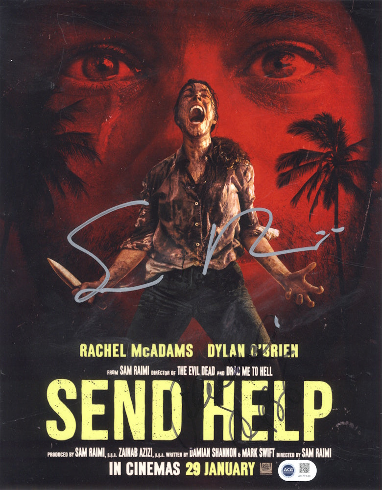 SAM RAIMI  & RACHEL McADAMS - Send Help 11"x14" - ACG Certified
