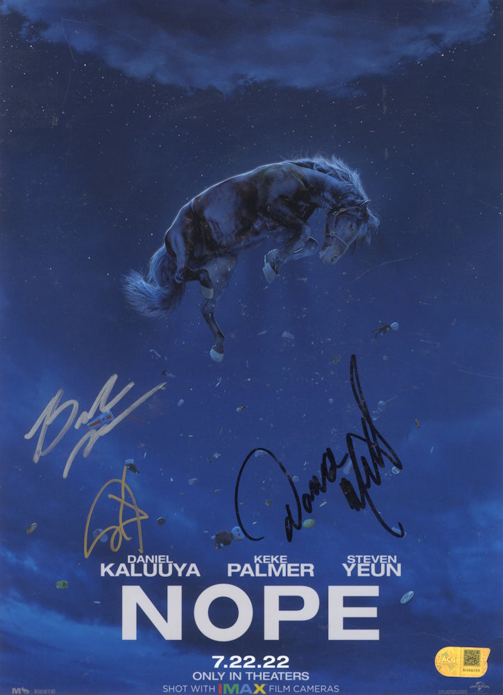 NOPE Triple Signed 11"x 14" - ACG Certified