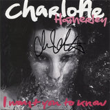 CHARLOTTE HATHERLEY - I Want You To Know - Signed 7" Vinyl