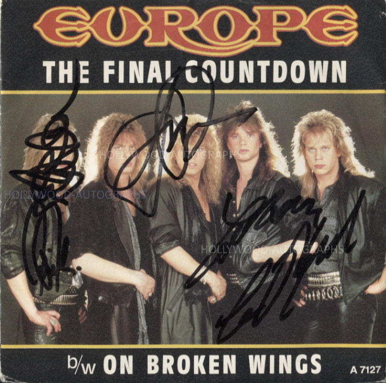 EUROPE - The Final Countdown- Multi Signed 7" Vinyl