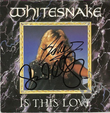 WHITESNAKE: IS THIS LOVE?  7&quot; Multi Signed Vinyl