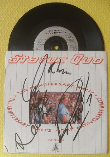 STATUS QUO - The Anniversary Waltz 7&quot; Vinyl - Multi-Signed