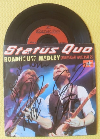 STATUS QUO - Roadhouse Medley 7&quot; Vinyl - Multi-Signed